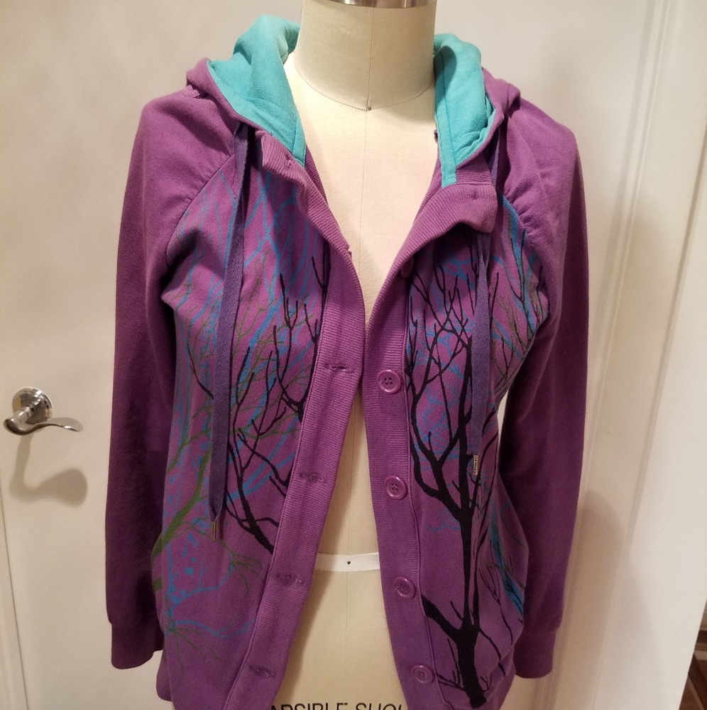 Purple Hoodie Print Sweatshirt - Soundgirl